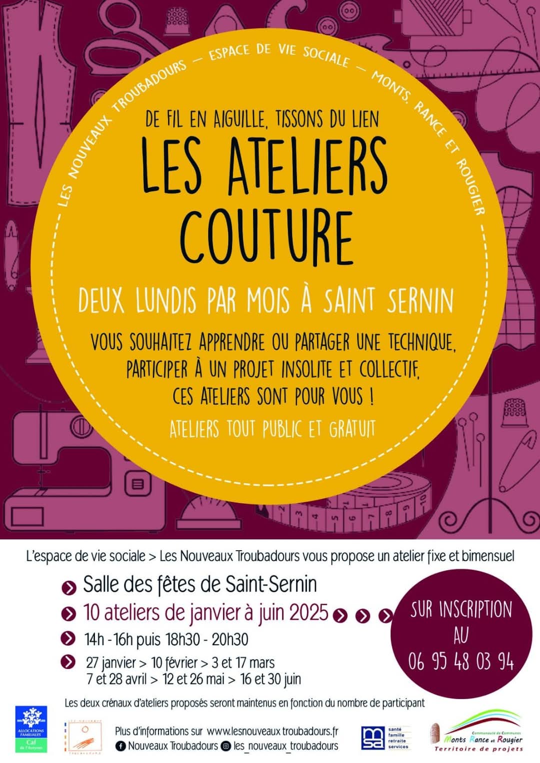 Lire la suite à propos de l’article Les ateliers couture